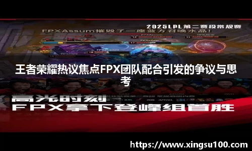 王者荣耀热议焦点FPX团队配合引发的争议与思考